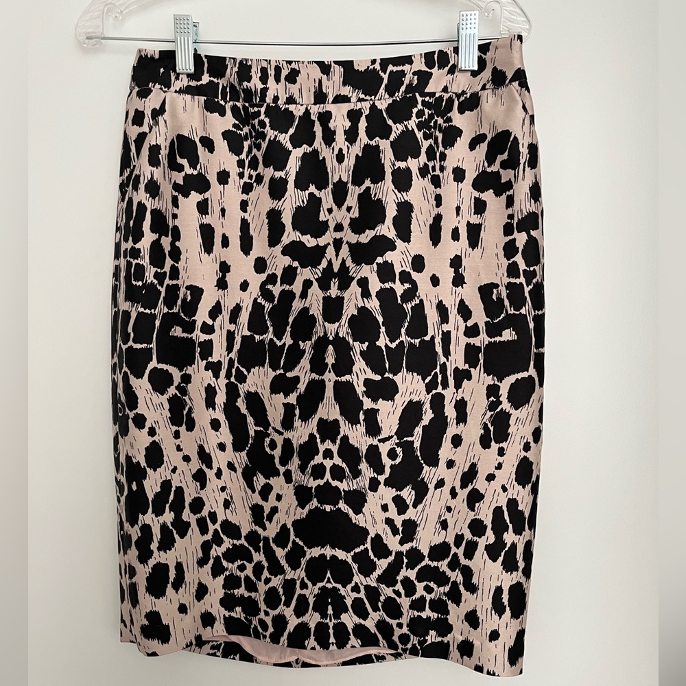 LK Bennett Apple Black and Ballerina Pink Pencil Skirt Knee-Length Cocktail